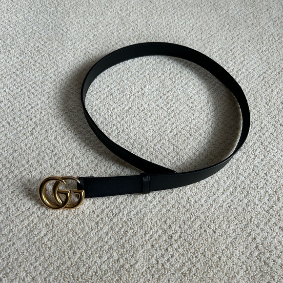 Authentic Gucci Leather Belt with Double G Buckle main image 6